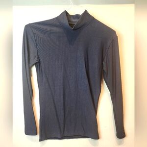 Badger Sport Navy Blue Athletic Turtleneck Size M
